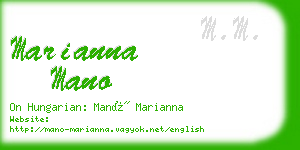 marianna mano business card